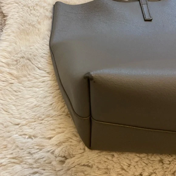 Saint Laurent Grey Shopping Leather Tote